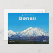 Greetings of Denali Alaska Post Card Schilderachti Briefkaart (Voorkant / Achterkant)