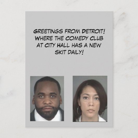 Greetings of Detroit Briefkaart (Voorkant)