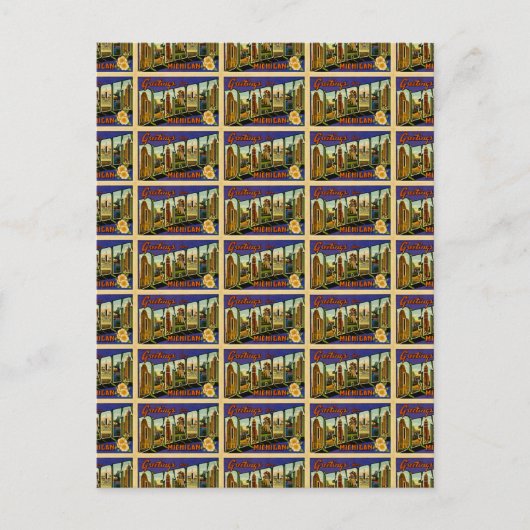 Greetings of Detroit Michigan  Post Card Briefkaart (Voorkant)