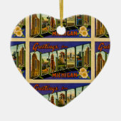 Greetings of Detroit Michigan  Post Card Keramisch Ornament (Voorkant)