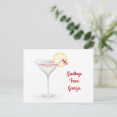 Greetings of Georgia Cocktail Holiday Kaart (Staand voorkant)
