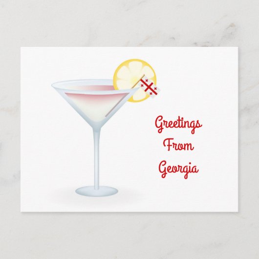 Greetings of Georgia Cocktail Holiday Kaart (Voorkant)