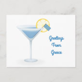 Greetings of Greece Cocktail Holiday Kaart (Voorkant)