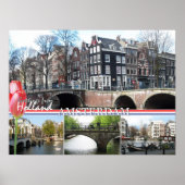 Greetings of Holland - Amsterdam Poster Print (Voorkant)