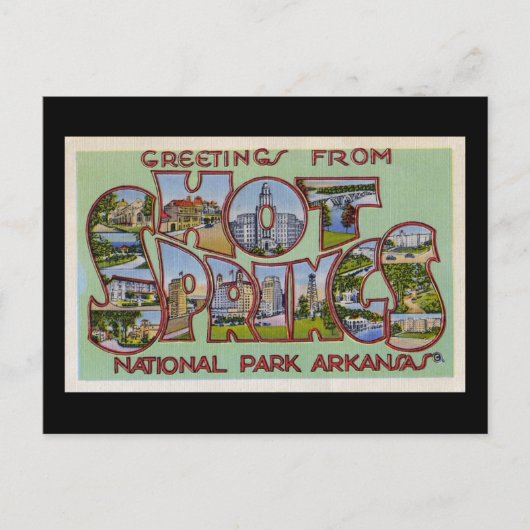 Greetings of Hot Springs National Park Arkansas Briefkaart (Voorkant)