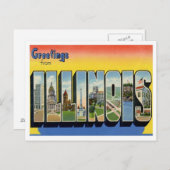 Greetings of Illinois Briefkaart (Voorkant / Achterkant)