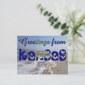 Greetings of Kansas State Flag Hearts USA Briefkaart (Staand voorkant)