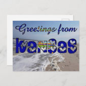Greetings of Kansas State Flag Hearts USA Briefkaart (Voorkant / Achterkant)