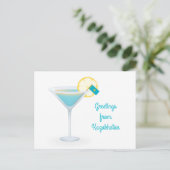 Greetings of Kazachstan Cocktail Holiday Kaart (Staand voorkant)