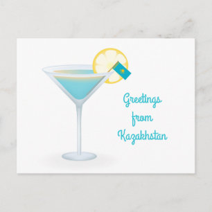 Greetings of Kazachstan Cocktail Holiday Kaart