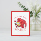 Greetings of Maine Lobster Shack Seafood Dinner Briefkaart (Staand voorkant)