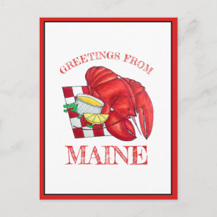 Greetings of Maine Lobster Shack Seafood Dinner Briefkaart
