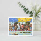 Greetings of Minnesota Vintage Travel Briefkaart (Staand voorkant)