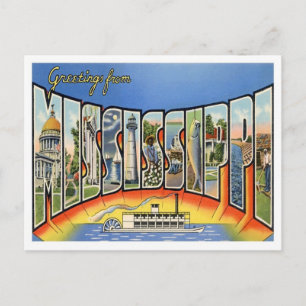 Greetings of Mississippi Briefkaart