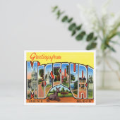 Greetings of Missouri Vintage Travel Briefkaart (Staand voorkant)
