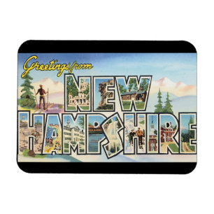 Greetings of New Hampshire_Vintage Travel Magneet