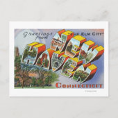 Greetings of New Haven, CT Briefkaart (Voorkant)