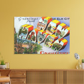 Greetings of New Haven, CT Canvas Afdruk (Insitu (Woonkamer))