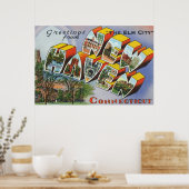Greetings of New Haven, CT Poster (Keuken)