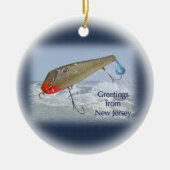 Greetings of New Jersey Vist Lure Keramisch Ornament (Voorkant)