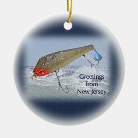 Greetings of New Jersey Vist Lure Keramisch Ornament (Voorkant)