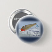 Greetings of New Jersey Vist Lure Ronde Button 5,7 Cm (Voorkant /achterkant)