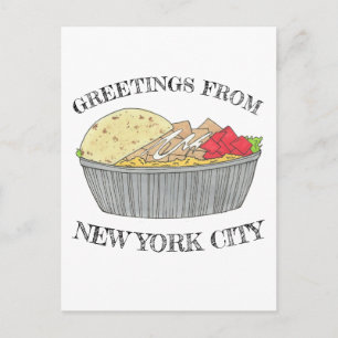 Greetings of New York City Halal Cart Food Briefkaart