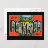 Greetings of Rockford Illinois Briefkaart (Voorkant / Achterkant)
