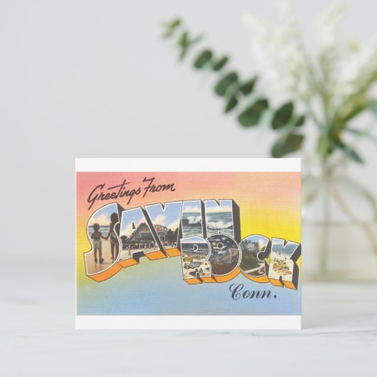 Greetings of Savin Rock West Haven, CT Briefkaart (Staand voorkant)