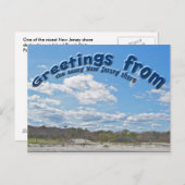 Greetings of Sunny New Jersey Shore Briefkaart (Voorkant / Achterkant)