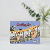 Greetings of Washington D.C. USA Briefkaart (Staand voorkant)