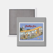 Greetings of Washington D.C. USA Magneet (Voorkant / Achterkant)