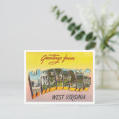 Greetings of Wheeling, West Virginia Travel Briefkaart (Staand voorkant)