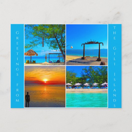 greetings op de gili - eilanden briefkaart (Voorkant)