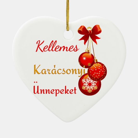 Greetings over Hongaarse feestdagen Keramisch Ornament (Achterkant)