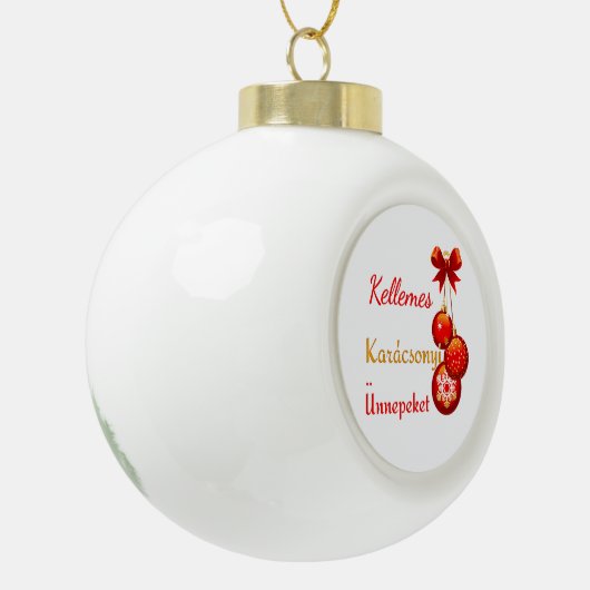 Greetings over Hongaarse feestdagen   Keramische Bal Ornament (Links)