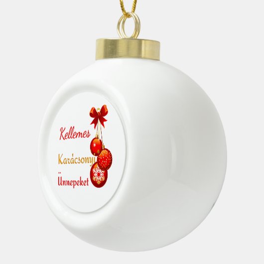 Greetings over Hongaarse feestdagen   Keramische Bal Ornament (Rechts)