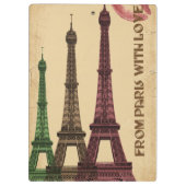 Greetings Paris Frankrijk Klembord (Achterkant)