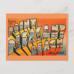 Greetings, Pt. Pleasant Beach, New Jersey  Briefkaart