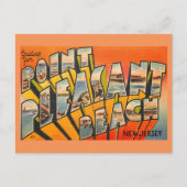 Greetings, Pt. Pleasant Beach, New Jersey  Briefkaart (Voorkant)