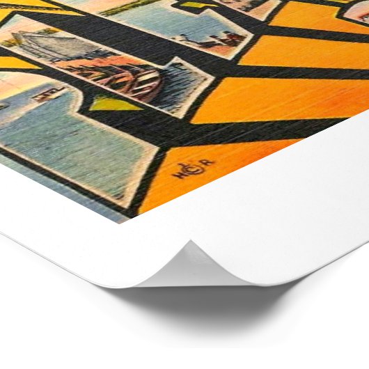 Greetings, Pt. Pleasant Beach, New Jersey  Poster (Hoek)