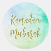 Greetings Ramadan Mubarak Ronde Sticker (Voorkant)