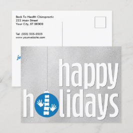 Greetings Silver Blue Chiropractic uit de moderne Feestdagenkaart