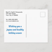 Greetings Silver Blue Chiropractic uit de moderne  Feestdagenkaart (Achterkant)