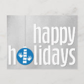 Greetings Silver Blue Chiropractic uit de moderne  Feestdagenkaart (Voorkant)