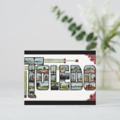 Greetings Toledo Ohio Briefkaart (Staand voorkant)