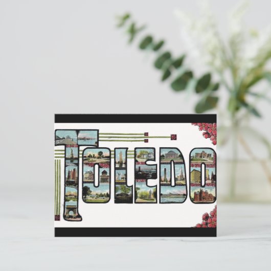 Greetings Toledo Ohio Briefkaart (Staand voorkant)
