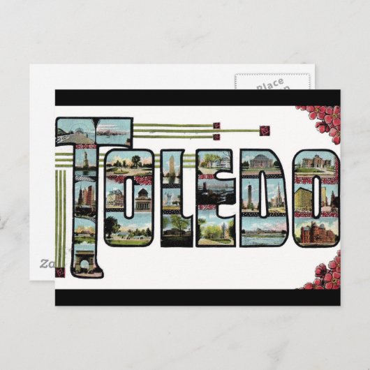 Greetings Toledo Ohio Briefkaart (Voorkant / Achterkant)