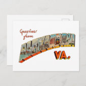 Greetings uit Alexandria Virginia Briefkaart (Voorkant / Achterkant)