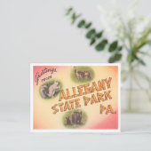 Greetings uit Allegany State Park, Pennsylvania Briefkaart (Staand voorkant)